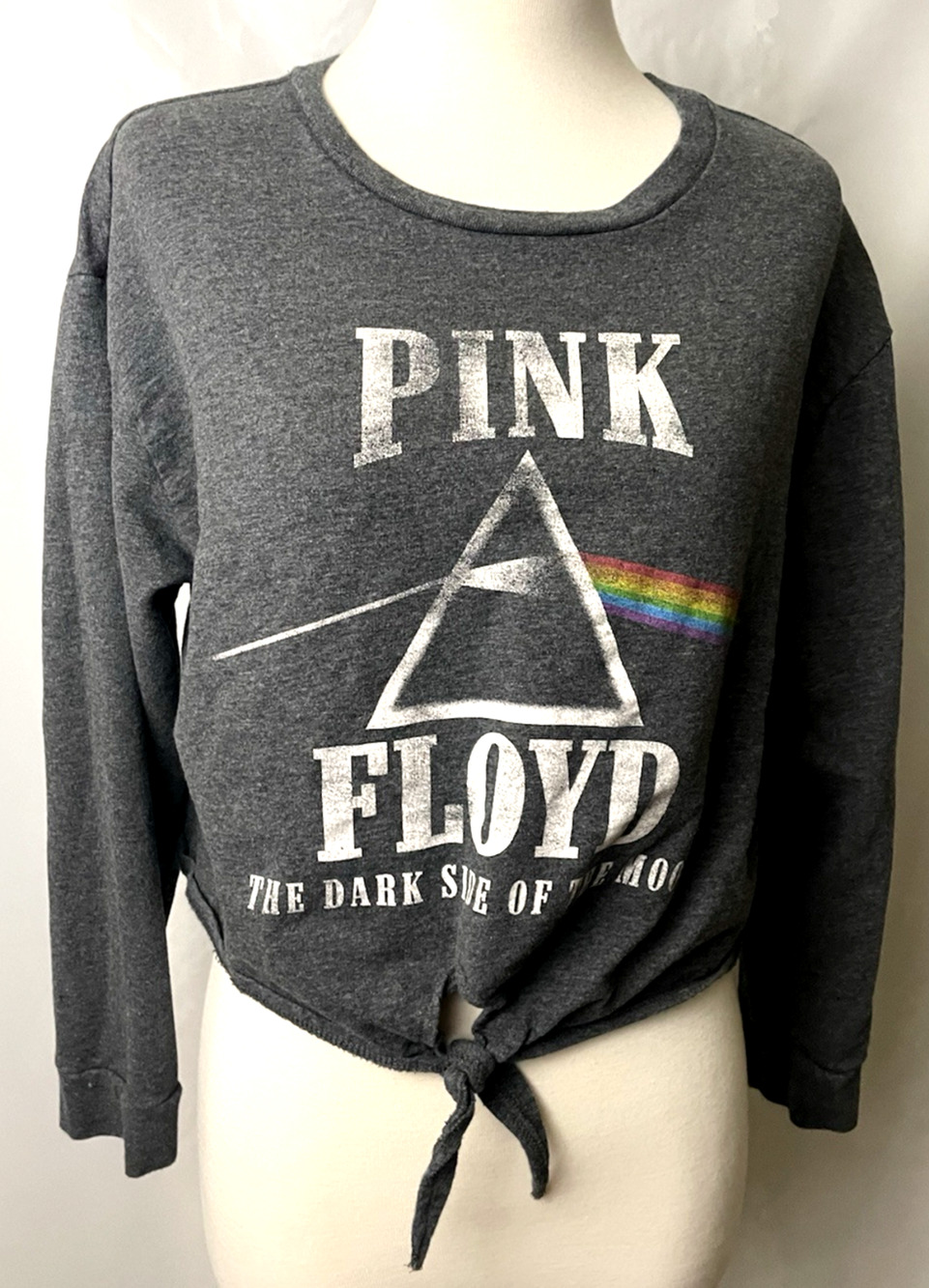 Pink Floyd The Dark Side of the Moon Long Sleeve Waist Tie T-shirt Women's XXL